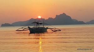 El Nido zachód słońca